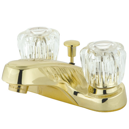 KINGSTON BRASS 4" Centerset Bathroom Faucet, Polished Brass KB162